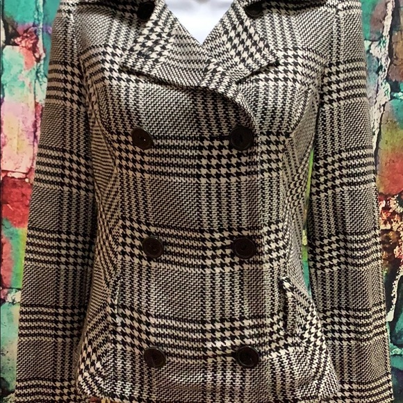 BCX small black and white blazer houndstooth - Picture 3 of 8